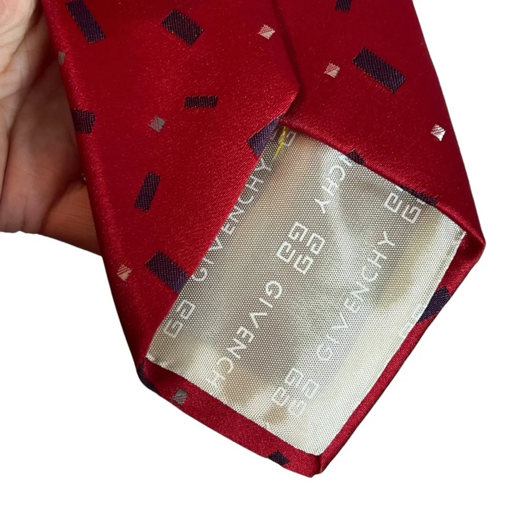 Givenchy Monsieur Red Logo Tie